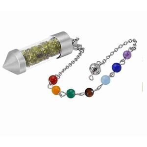 New‎ Silver Plated Aventurine Wish Bottle Healing Chakra Necklace, Crystals